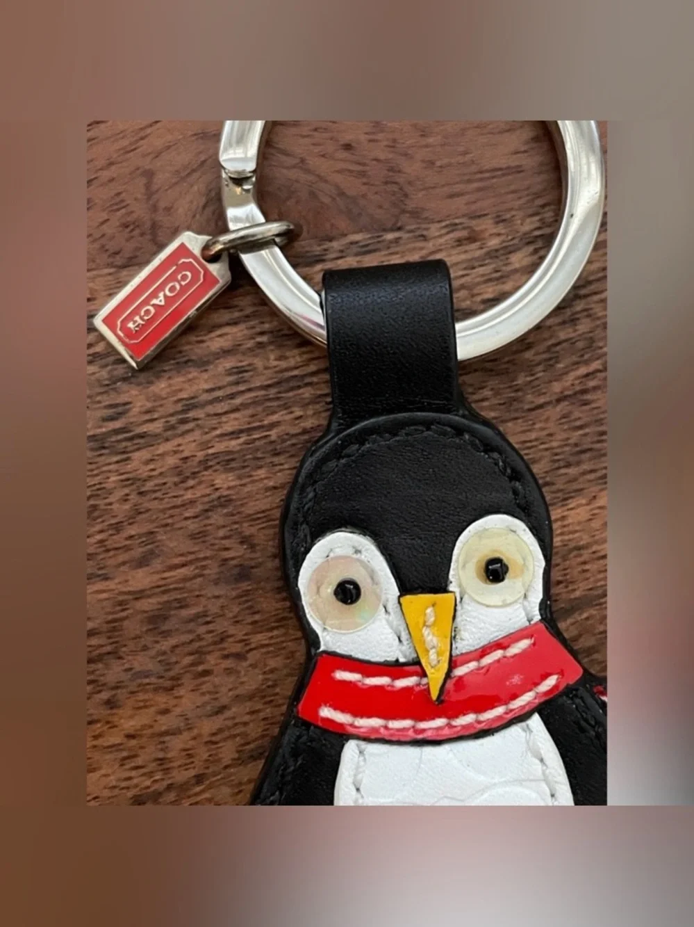 Coach Leather Penguin Bagcharm /Keychain - Picture 2 of 4